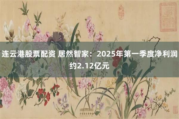 连云港股票配资 居然智家：2025年第一季度净利润约2.12亿元