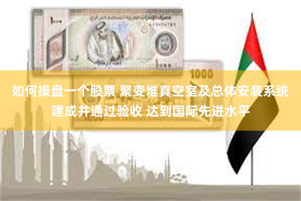 如何操盘一个股票 聚变堆真空室及总体安装系统建成并通过验收 达到国际先进水平