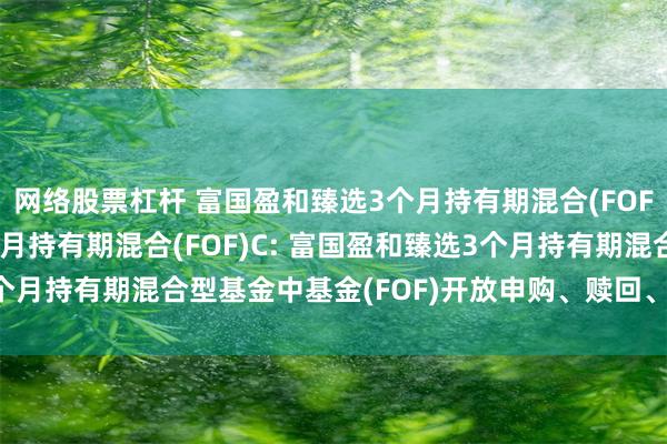 网络股票杠杆 富国盈和臻选3个月持有期混合(FOF)A,富国盈和臻选3个月持有期混合(FOF)C: 富国盈和臻选3个月持有期混合型基金中基金(FOF)开放申购、赎回、定投业务的公告