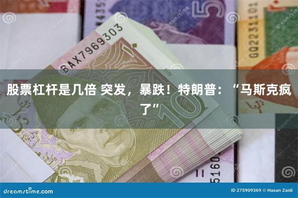 股票杠杆是几倍 突发，暴跌！特朗普：“马斯克疯了”