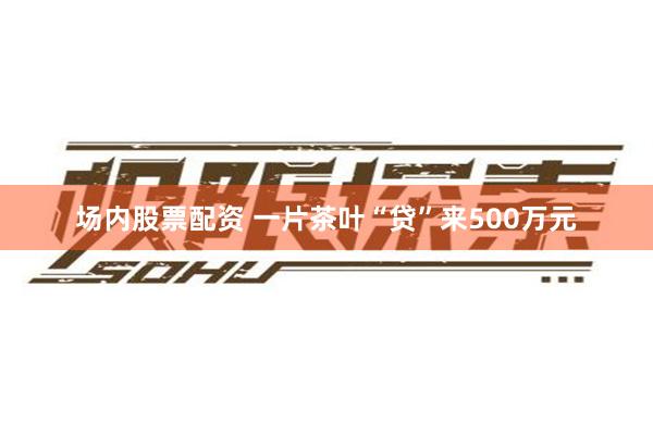 场内股票配资 一片茶叶“贷”来500万元